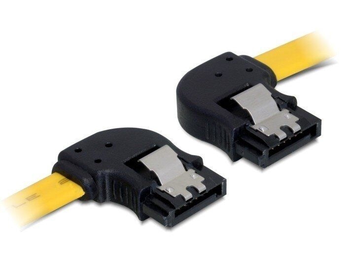 DeLock 82513 - KABEL SATA 70cm gelb li/re Metall
