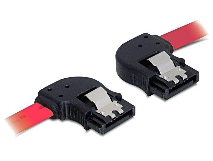 DeLock 82612 - Kabel SATA 70cm rot li/re Metall